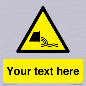 Custom Warning sewage effluent outfall